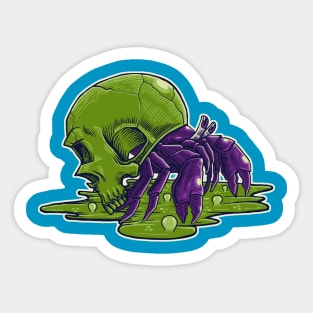 hermit crab skull Sticker